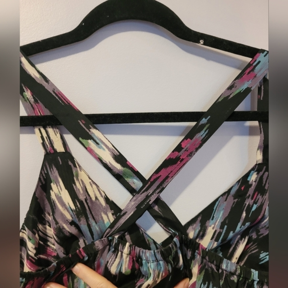 Adorable Silky Boho Mini Dress - Picture 3 of 5
